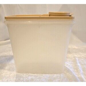 Vintage Tupperware Cereal Container Flip Top Pour Spout Storage USA 8" Tall‎